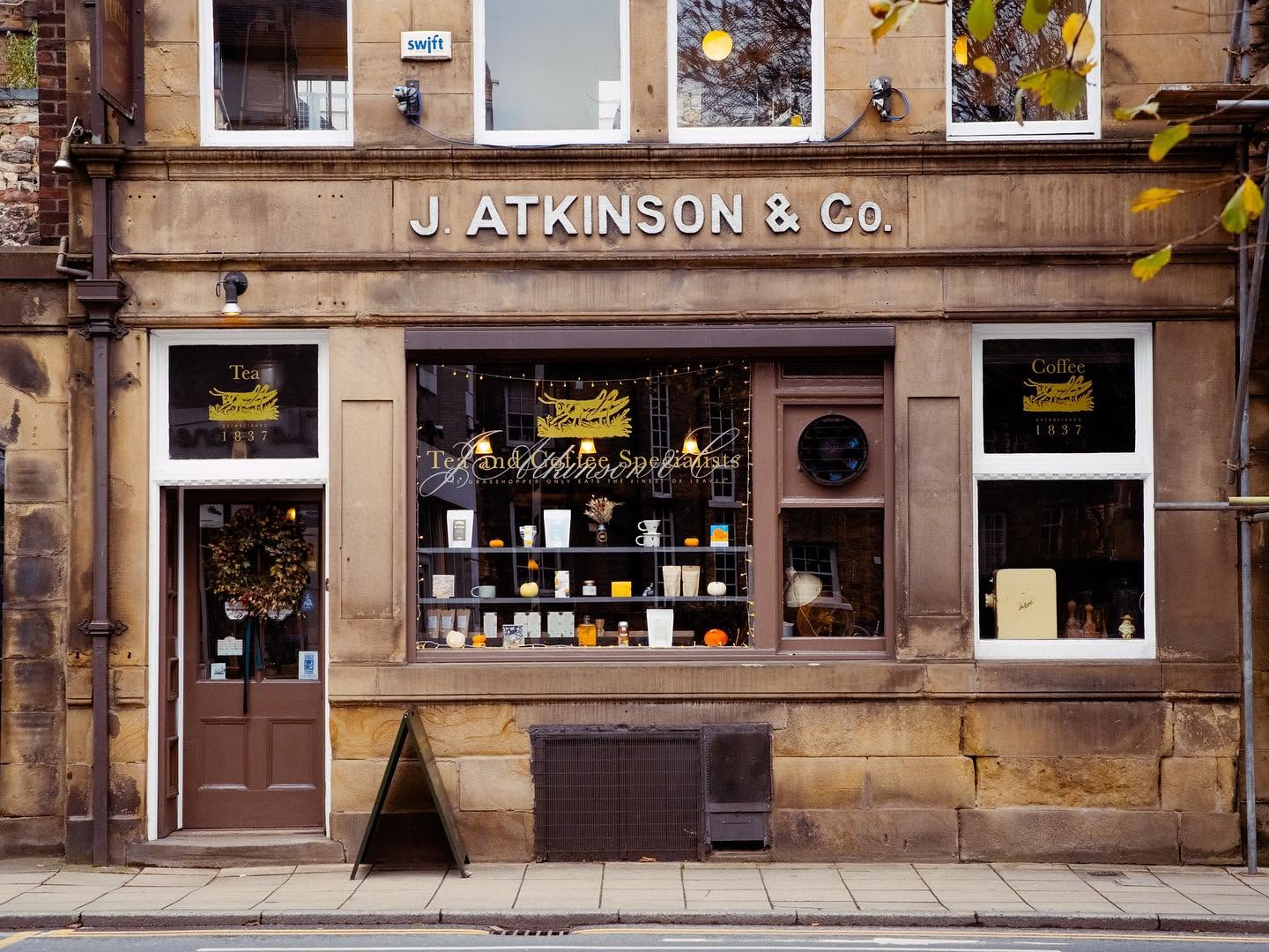 J. Atkinson & Co. shopfront on China Street, Lancaster, established 1837